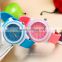 2016 China mix colorful toy kid watch candy jelly silicon child watch stainless steel back CE ROHS