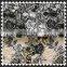 Chemical white and black color heavy allover guipure lace fabric