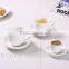 Fancy white porcelain sublimation coffee cup with saucer