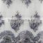 New fashion hand beaded embroidery lace fabric/wholesale bridal french lace with beads/ mesh fabric for wedding dress lace