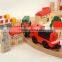 confirm to ASTM and EN71 Electric locomotive, 80pcs railway wooden train set