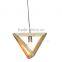 Wooden triangle shape led light pendant lamp,Wooden triangle shape led light,Triangle shape led light P3018