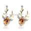 Hallowmas Colorful Stone Earrings Accessory Finest Deer Animal Stud Earrings For Western People