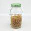 Embossed 1000ml Glass Mason Jar with Checkered Lid