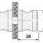 BH-17 Bathroom Aluminum door handle ,Shower sliding glass door handles, double sided door knob