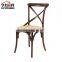 2015 Best Seller Rattan Birch Wood X Cross Back Dining Chair/rattan Seat Cross Back Chair Wooden Chair /Cross Back Chair