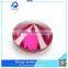 diamond cut round shape lab created ruby gemstone bead for jewelry