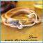  hot sale leather cord bracelet hook clasp factory wholesale