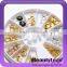Mixed Nail Metal Studs Nail Alloy Nail Rhinestone Feather Seashell