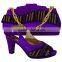 Genuine Pu leather italian designer shoes and bags in gold