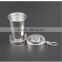 Portable Mini Travel 75 ml stainless steel folding Drinking Cup,Retractable Folding Collapsible