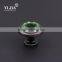 1 inch forest green zinc base glass knobs for cabinets