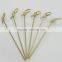 15 cm bamboo color knotted skewers for fruit or meat in BBQ or Party