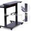 Low Price Easy Assembly Mobile High Standing Computer Desk With Wheels