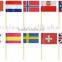wooden cocktail toothpicks with flags