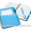 Plastic covered notebook with 70 striped sheets ballpoint pen