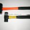 Double face sledge hammer 2lb to 20lb with fiber glass handle