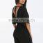 Made In China Deep V Neck Sexy Girls Wearing Jumpsuit Black Beach Wear Short Casual Summer Playsuit For Women