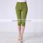 New design casual pants with half length ,ladies crop pants wholesale
