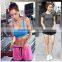 Design Your Own Private Label Gym Wear Women Elastic Band Yoga Mesh Sports Bra