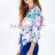 New Arrival Autumn Winter 3/4 sleeve floral print fashion jacket for wholesale 2017