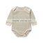 Hot sale long sleeve blank organic cotton baby bodysuit