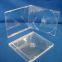 sing10.4mm single JEWEL blank cd cases jewel blank cd box jewel blank cd cover square with clear tray