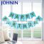 Wholesale 15x20cm Custom Color Happy Birthday Banner Paper Bunting For Party Decoration