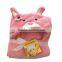 soft cap embroidered coral fleece baby infant bathrobe