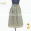 Women Fashion Popular Knee Length Animal Print A Line Round Skirt