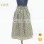 women fashion popular knee length animal print A line round skirt