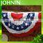 OEM Silk Screen Printing Pleated Fan American Bunting Flag For Fence Decoration