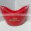 red ps plastic branded logo wine ice bucket with factory supply