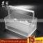 Clear square pmma plexiglass acrylic Cosmetics basket/container/box with handle