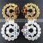 Wholesale Ex-factory price rhinestone snap white button