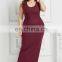 Summer Woman Knit Dress Sleeveless Plain Woman Long Dress Causal Plus Size Dresses Women