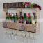 Custom unfinished vintage wooden wine holder rack,wood wine glass racks