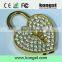 100% real capacity metal crystal heart necklace jewelry diamond Memory usb flash drives 4gb8gb16gb wedding gift usb