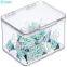 Best Acrylic Storage Box with Lid Holder for Note Pads, Gel Pens, Staples, Dry Erase Markers, Tape