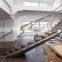 For Custom Prefab Houses Double Center Stringer Staircase Arc Stairs