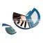 Classical Chinese style Fan shape flip shell paper cosmetic box packaging clamshell makeup set package with tassels