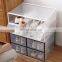 Custom high quality mildewproof organizer shoe drop box under bed PP plastic clear eco friendly transparent shoe storage box