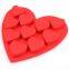 3D DIY Kitchen Accessories Fondant Candy Cake Chocolate Silicone Baking Mold 10 Cavity Love Heart Shaped Breakable Silicone Mold