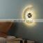 Nordic LED Wall Lamp Creative Aisle Bedroom Living Room Background Art Indoor Clock Design Sconce LED Wall Light