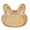 High Quality Ecofriendly Kitchen Reusable Natural Wooden Fiber Bamboo Plates Kids