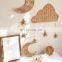 Hot Sale Stars And Crescent Moon Wicker wall basket Boho Wall Art Kids wall decor Wholesale Vietnam Supplier