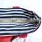 Navy Stripe Pattern Canvas Rope Handle Beach Bag Sailor Beach Bag