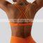 Backless Yoga Front Twist Recycled Sports Bras Wholesale Fitness Gym Breathable Tops