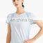 Custom Logo Quick Dry Mesh Sports Gym Shirt Breathable Casual Short Sleeve Top Women Fitness Running Wear Yoga T-shirt