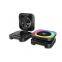 Portable Wireless Speaker with Colorful Lights, Unique Fan Design, FM Radio with Loud Stereo Speaker for Camping